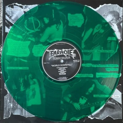 TERRORIZER World Downfall LP GREEN Earache 2002 RE Napalm Death Morbid Angel - Image 1 of 4