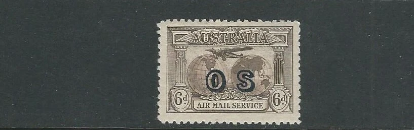 AUSTRALIA 1931 AIRMAIL OFFICIAL (Scott C01) F/VF MH L2 - Image 1 of 1