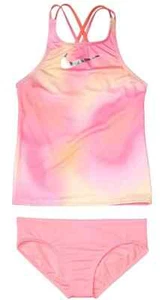 Nike Girls Pink Spectrum Spiderback Tankini Set Size Medium L112509 - Picture 1 of 1