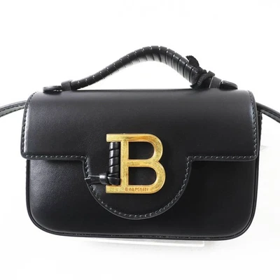 Excelente Bolso de Hombro BALMAIN Bbuzz Mini Bolso Bandolera de Cuero Bolso de Mano 2WAY... Foto 1 de 4