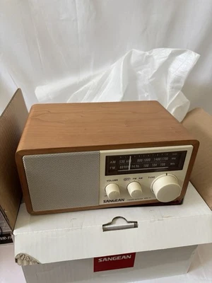 SANGEAN WR-11 AM/FM Radio in Wooden cabinet NIB - Image 1 of 4