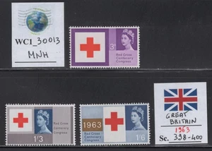WC1_30013. GREAT BRITAIN. 1963 RED CROSS set. Sc.398-400. MNH - Picture 1 of 1