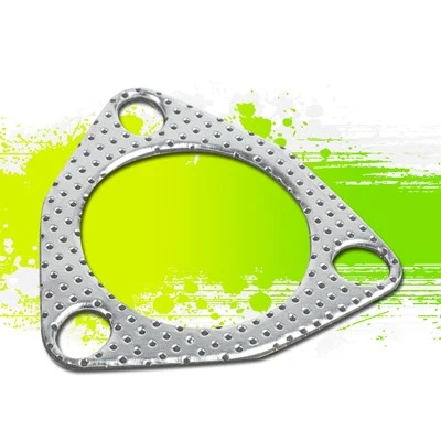 Junta de escape de grafito reforzado de acero inoxidable ID de 3 pernos 2,125" espaciado 54 mm Foto 1 de 4