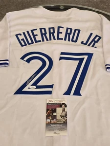 Vladimir Guerrero Jr. Autographed/Signed Jersey JSA COA White Custom Jersey  - Picture 1 of 8