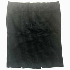 Sisley schwarz grau Ton Nadelstreifen Wolle gerade Bleistiftrock Damen XL 36" - Bild 1 von 7