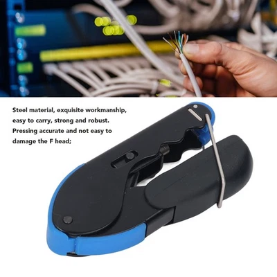 Coax Cable F Crimper Coaxial Cable Stripper Non Slip Handle For Repair - Image 1 of 4