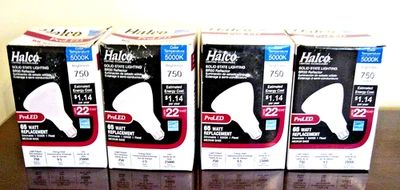4 HALCO Flood Light Bulbs BR30 65w PROLED DIMMABLE 5000K LONG LIFE 25K HOURS - Image 1 of 4