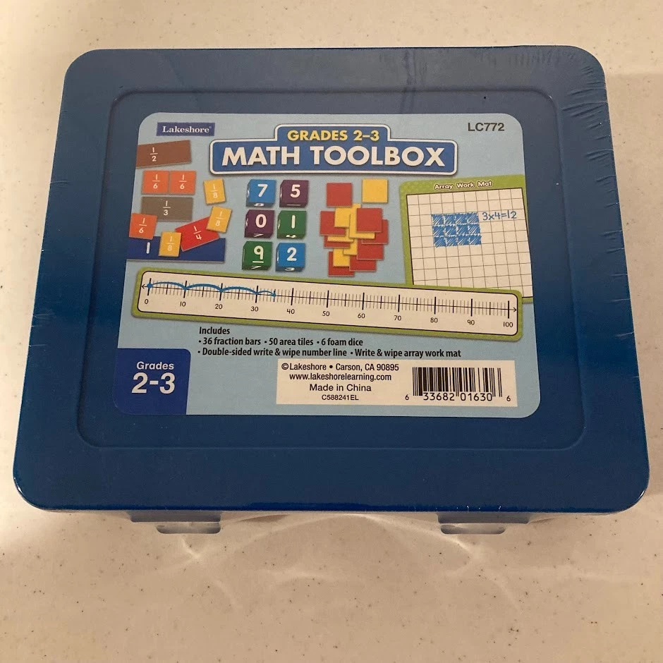 Lakeshore Math Toolbox LC772 Grades 2-3 Multiplication Fractions Box