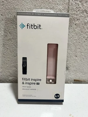 正品 Fitbit Inspire & HR 配件表带手链装饰印花粉色小号新品 — 第 1/3 张图片