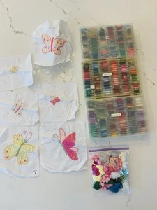 Lot Of 200+ Embroidery Thread Flosses with Cases Cross Stitch Bundle - Picture 1 of 13