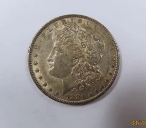 Dólar Morgan de plata grande de EE. UU. 1881 tonificado MUY ESCASO - Imagen 1 de 2