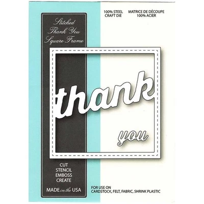 MEMORY BOX Stanzform Präge Stanzschablone Scrapbooking, Rahmen Thank You 99269 - Bild 1 von 4