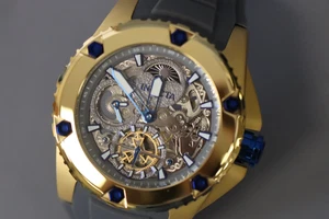 INVICTA Akula Men 51mm Stainless Steel Gold + Blue Charcoal dial Z-2031 - Picture 1 of 7