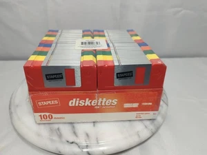 SEALED case of 100 Double Sided High Density 1.44 MB Colored Diskettes 3.5in NEW - Picture 1 of 9