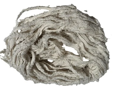 Tariff FREE 10 yards Cotton Frizz Ribbon yarn Frayed Raw Edge White - Image 1 of 3