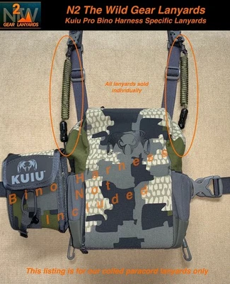 N2 The Wild Gear Lanyards Kuiu Pro Bino Harness Specific "LANYARDS" (3 colors) - Image 1 of 4