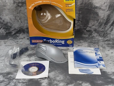 Kensington Turbo Ring Trackball Mouse 64660 USB/PS2 for PC & Macs Plug and Play - Image 1 of 4