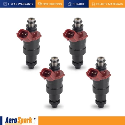 4X Inyectores de combustible para 1990/1991/1992/1993/1994 Mazda B2600 MPV 2,6 L l4 G60913250 Foto 1 de 4