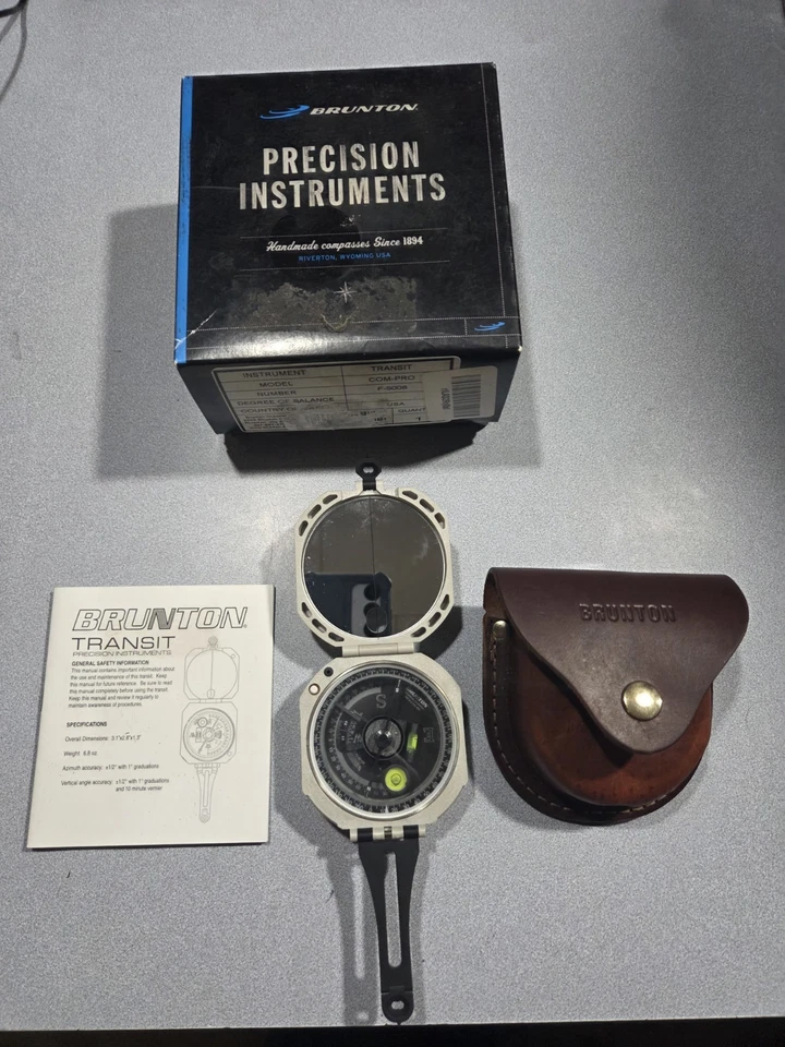 Brunton Com Pro F-5008 Transit/Bússola, Usado Uma Vez!!! - Imagem 1 de 1