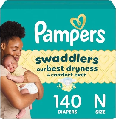 Pañales Pampers Swaddlers - Recién nacido - Caja 140 unidades Foto 1 de 4