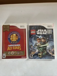 Lotto Super Mario All-Stars (Nintendo Wii, 2012) con LEGO Star Wars 3 Clone Wars - Foto 1 di 5