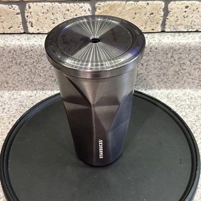 Starbucks Grande Chiseled Cold Cup 16 oz Charcoal Tumbler Stainless Steel - Image 1 of 4