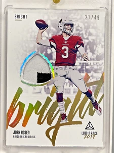 Josh Rosen 2019 Luminance Bright Patch Relic /49 Cardinals UCLA - Picture 1 of 4