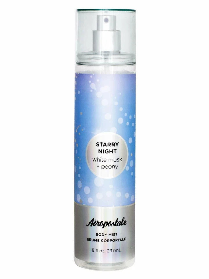 Aeropostale Noche Estrellada Almizcle Blanco + Fragancia Peonía Bruma Corporal Mujeres 8.0 OZ NUEVO Foto 1 de 1