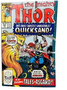 The Mighty Thor Vol. 1 No. 402 Comic Book April 1989 Quicksand Tales of Asgard - Picture 1 of 4