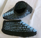 Fsslinge, Socken schwarz-blau, Handarbeit, Fusslnge 25cm, Schuhgr. 37 -39