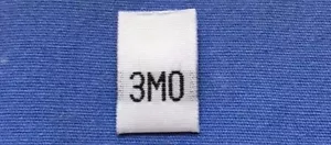 100 piezas Ropa tejida de tafetán blanco talla bebé etiqueta etiqueta niño pequeño 3 meses - Imagen 1 de 1