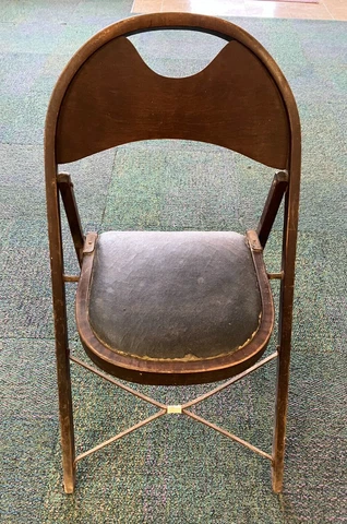 Antique Wood Louis Rastetter Sons Solid Kumfort Folding Chair Cover