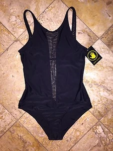 Nuevo con etiquetas Body Glove negro red sexy espalda caída visión traje de baño de una pieza para mujer - Imagen 1 de 9