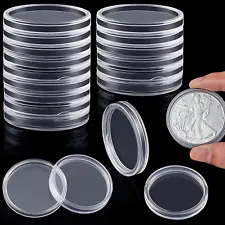 Silver Dollar Coin Holder 40.6Mm Silver Bar Capsule Holders Coin Capsules 30 Pcs