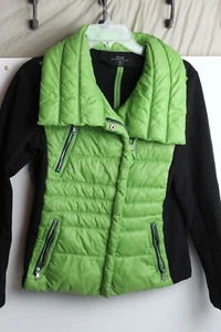 P & Y Preston and York Women's Coat Park Green and Black Envelope Collar Size Sm - Picture 1 of 4