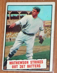 1961 Topps #408 Christy Mathewson Strikes Out 267 Batters VG But Nice Card - Picture 1 of 2