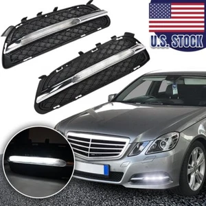 LED Daytime Running Light Fog Lamps For Benz W212 E250 E300 Avantgarde 2009-2013 - Picture 1 of 9