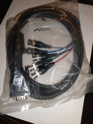 6FT VGA HD to 5 BNC RGBHV Video Monitor Component Adapter Converter Cable HDTV - Image 1 of 4