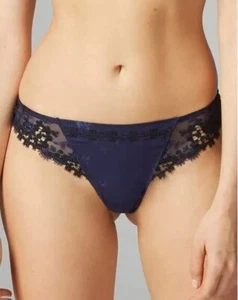 SIMONE PERELE TANGA / STRING TAILLE 5 COLLECTION WISH COLORIS BLEU REF 12B710 - Picture 1 of 3