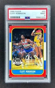 1986-87 Fleer #93 Cliff Robinson (76ers)    PSA 9 MINT    CENTERED!    NEW SLAB! - Picture 1 of 2