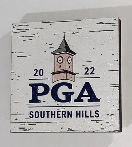 2022 Pga Championship Magnet Southern Hills golf wooden style new Cover