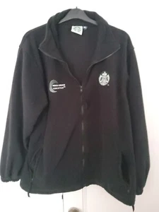 Starbucks Fleece Jacket Black Full Zip Pockets Logo Size XL PTP 25" - Picture 1 of 4