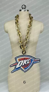 New NBA OKLAHOMA CITY THUNDER Gameday BIG Fan Chain GOLD Fanchain - Picture 1 of 3