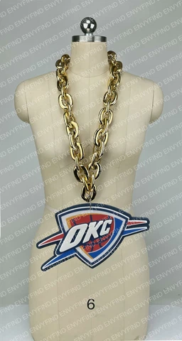 New NBA OKLAHOMA CITY THUNDER Gameday BIG Fan Chain GOLD Fanchain Cover