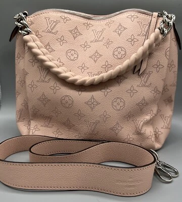 RARO! Bolso LOUIS VUITTON Monograma Mahina Cuero Babylone Rosa con Correa Foto 1 de 4