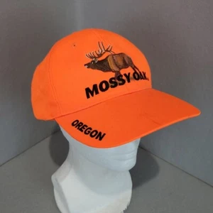 Vintage Mossy Oak Orange Deer Elk Hunting Cap Hat Oregon Big Game 2005 - Picture 1 of 4
