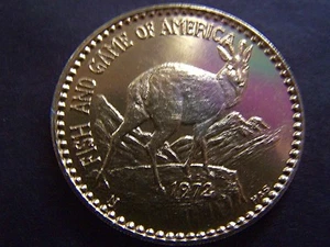 1978 Jefferson City Buzzards (HAS) CARIBOO Gold Aluminum Mardi Gras Doubloon - Picture 1 of 2
