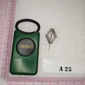 Vintage RENAULT French Car Automotive Company Keychain + Pin A25 - Bild 1 von 2