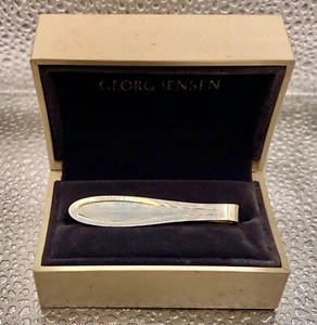 Barra de corbata/clip vintage clásica de plata esterlina GEORG JENSEN #75B. - Imagen 1 de 6