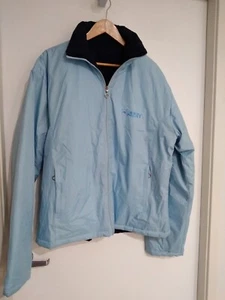 RUSTY LIGHT BLUE REVERSIBLE PADDED ZIP UP LONG SLEEVE COLLARED PARKA SIZE 14 - Picture 1 of 5